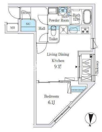 ソラシアレジデンス亀戸の物件間取画像